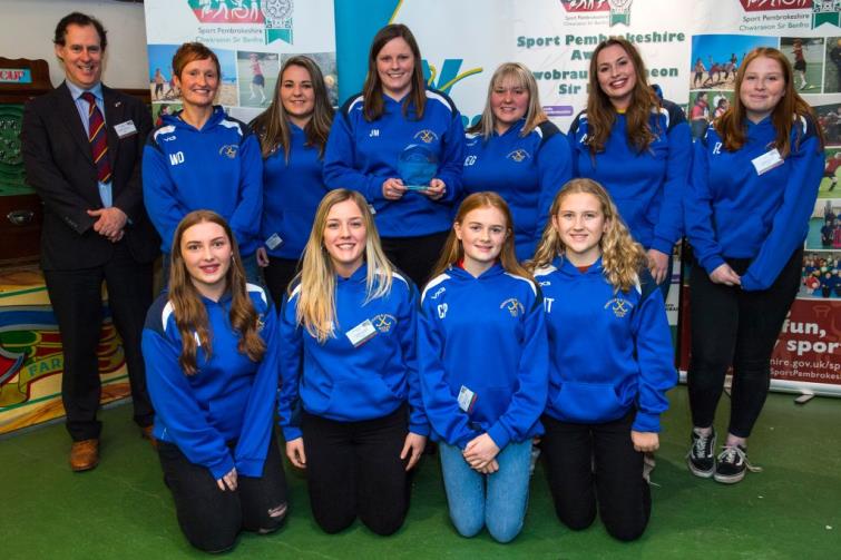 Pictured are Fishguard & Goodwick Ladies Hockey Club, who were finalists in the Team of the Year category in last year’s Sport Pembrokeshire Awards.
